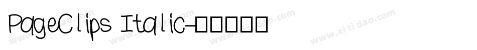 PageClips Italic字体转换